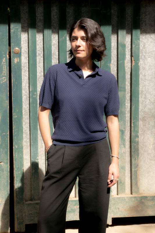 The Cotton and Linen Square Polo
