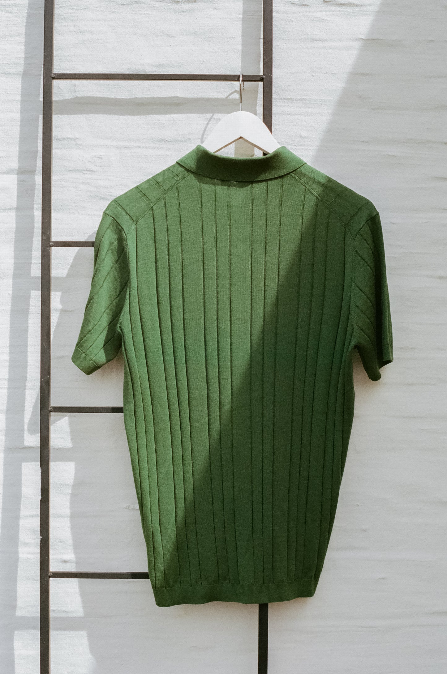 The Cotton and Silk Ribbed Polo